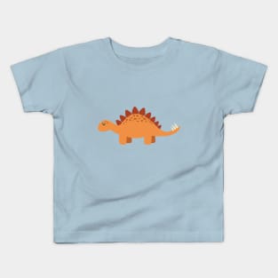 Cute little dinosaur orange Kids T-Shirt